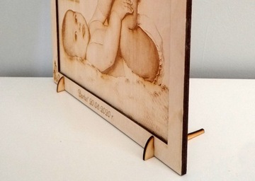 Деревянный сувенир на Крещение с фото А4.