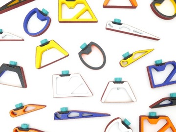 Набор мини-держателей для наждачной бумаги, шлифовальный инструмент - желтый