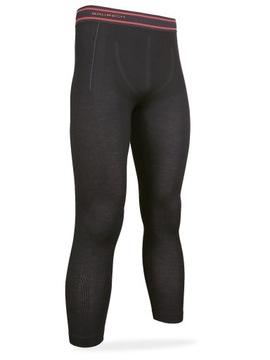 Termiczne getry leginsy trekkingowe z wełną merino BRUBECK ACTIVE WOOL - M
