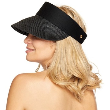 СОЛНЕЧНАЯ ШЛЯПА С СОЛНЦЕЗАЩИТНЫМ КОЗЫРЕКОМ, черная