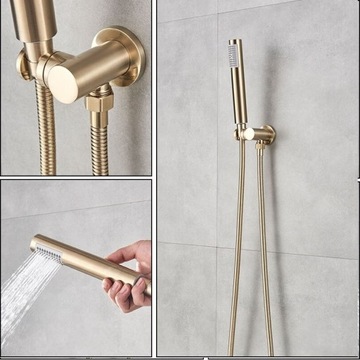 Золотой душевой набор скрытого монтажа - GOLD MAT 30