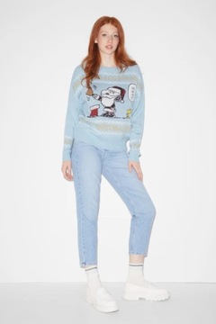 C&A SNOOPY Peanuts sweter świąteczny damski L