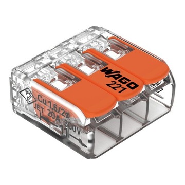 WAGO SZYBKOZŁĄCZKA ZŁĄCZKI DO PUSZEK 3X4 50szt
