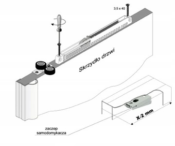 Система раздвижных дверей SILVER 3 м/3 двери - полный комплект фурнитуры CLASS