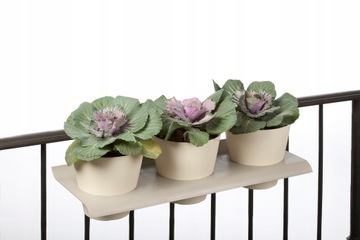 Итальянский держатель балюстрады Unduetre + 3 цветочных горшка диаметром 15 - цвет антрацит