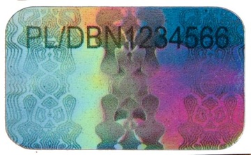 Naklejka na tablicę ,imitacja hologramu