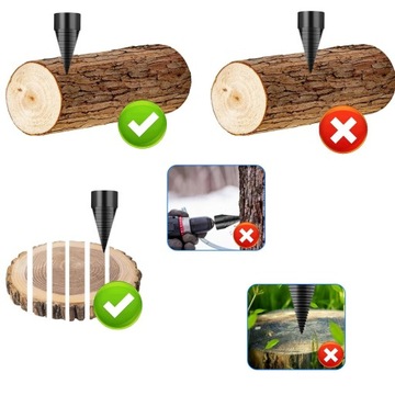 СВЕРЛ-ШНЕК ДЛЯ РАСКОЛИВАНИЯ ДЕРЕВЯН 32+42мм +3 НАБОР АДАПТЕРОВ