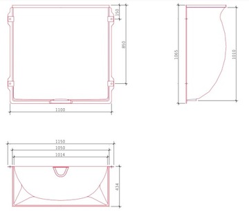 Желоб для освещения подвала LICHTSCHACHT WOLFA 100X100X40 СЕТКА GRADING