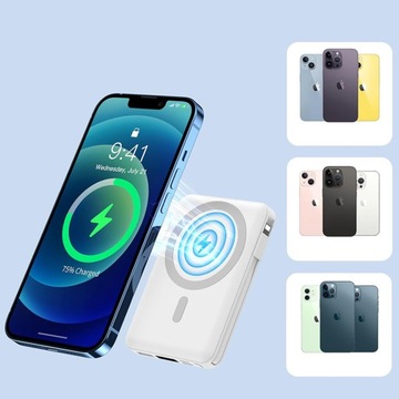 MINI MAGNETIC POWERBANK БЕСПРОВОДНОЙ MAGSAFE 10000 мАч, 22,5 Вт С КАБЕЛЕМ PD