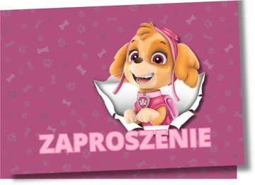 ZAPROSZENIA URODZINOWE PSI PATROL SKY 15x10cm