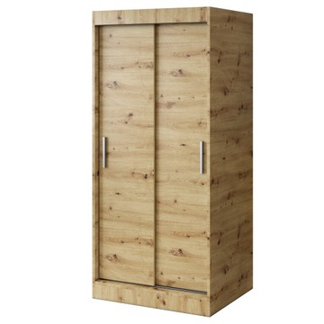 Szafa Przesuwna 90cm ARTISAN Garderoba 2 wnętrza
