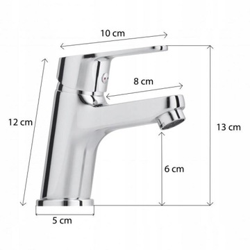 Душевой набор с тропическим душем и хромированным смесителем для умывальника