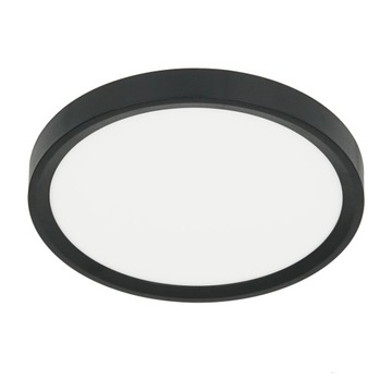 Super cienki plafon 18W LED czarny zmiana barwy światła 23cm IP40
