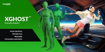 Зеленый наряд Green Screen Chroma Key, размер XL
