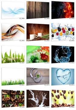 Стекло закаленное 60х70 Фрукты на белом фоне + КЛЕЙ