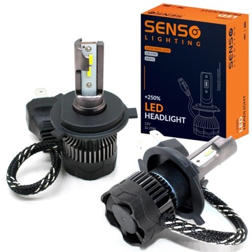 Лампы SENSO 2x LED H4 +250% CSP 12V 16000LM RETROFiT