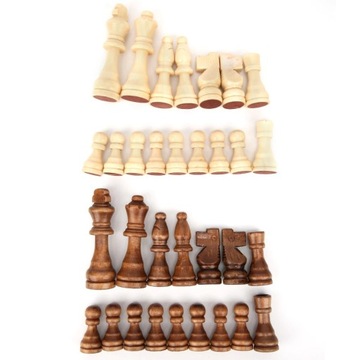 32 szt. 55/77/91mm drewniane międzynarodowe szachy interakcja rodzic-dziec