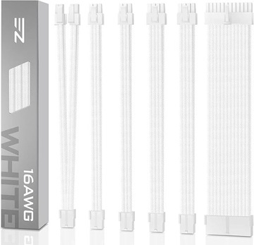 ZESTAW PRZEDŁUŻAJĄCY KABLE TULEJOWE EZDIY-FAB 16 AWG BIAŁE