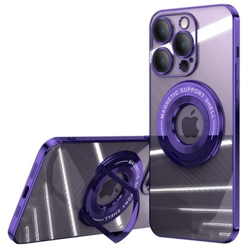 Etui do iPhone 14 Pro Max do MagSafe MAGNETYCZNE STAND Silicone SZKŁO