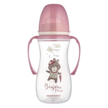 Canpol BUTELKA ANTYKOLKOWA z Uchwytami 300 ml EasyStart BONJOUR PARIS 12m+