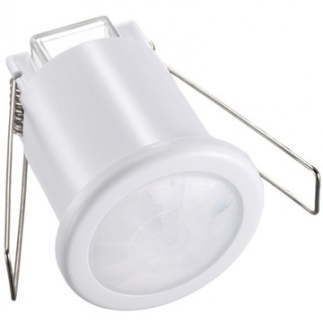 PIR-датчик движения и сумерек, встраиваемый, 360°, 8 м, для помещений, белый