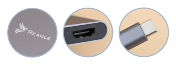 Адаптер HUB USB-C Dual 2x HDMI 4K USB MacBook PD