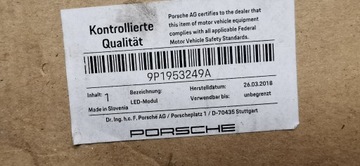 PORSCHE 991 982 718 GT4 MODUL LED DRL PŘEDNÍ