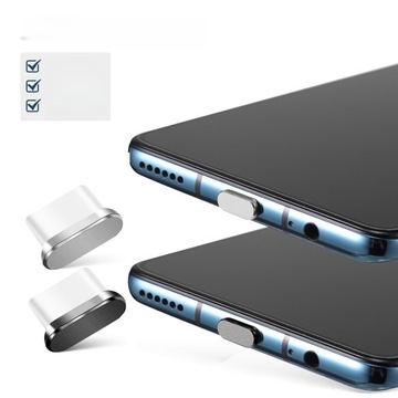 ЗАГЛУШКА USB C ПОРТ ПЫЛЬ АЛЮМИНИЕВЫЙ СПЛАВ 8 ШТ. ПЛАСТИК