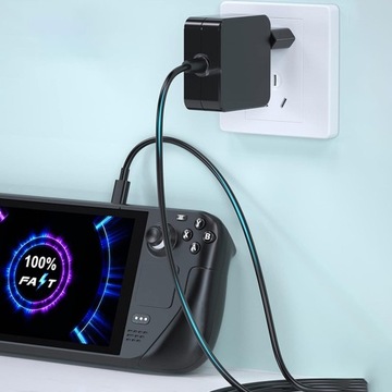 ЗАРЯДНОЕ УСТРОЙСТВО ДЛЯ STEAM DECK/SWITCH/LITE/OLED 1.8M 20V/2.25A 5V-15V/3A 45W TYPE-C