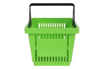 Тележка на две оцинкованные корзины + 2 корзины для покупок, светло-зеленая, 22л
