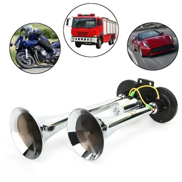 Universal Car Pneumatyczny róg pneumatyczny Podwójna trąbka 130 dB 12 V /