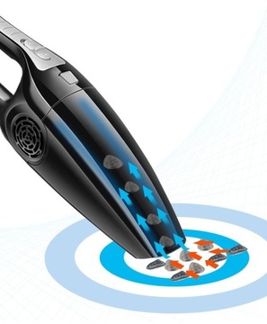 МОЩНЫЙ РУЧНОЙ ПЫЛЕСОС 120 Вт БЕЗРЕШЕННЫЙ HEPA-фильтр Серый