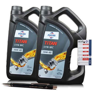 10 LITRÓW FUCHS TITAN SYN MC 10W40 OLEJ SILNIKOWY 10L AUTORYZOWANY DYSTRYB.