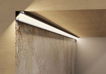 REJS LUMINO - ALUMINIOWY PROFIL KĄTOWY + KLOSZ DO TAŚMY LED - BIAŁY 1 METR