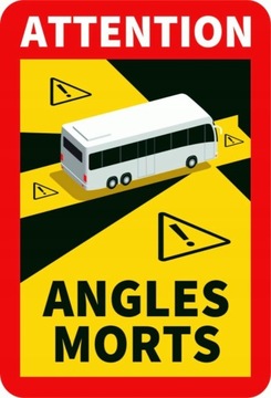 Наклейка ANGLES MORTS слепые зоны BUS Lamin UV