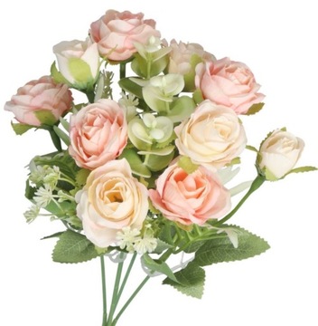 SZTUCZNE KWIATY ROŚLINY GAŁĄZKI BUKIET RÓŻ RÓŻA RÓŻE