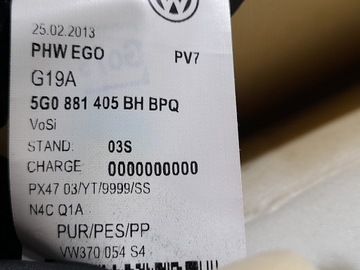 GOLF VII 3-Y 5-DVEŘOVÝ SEDAČKA SEDADLA LEVÝ PRAVÝ 5G0881405BH 5G0881375 EURO