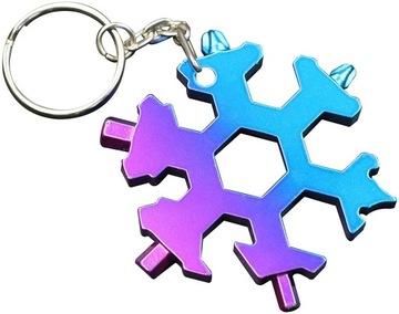UNIWERSALNY KLUCZY ŚNIEŻYNKA 18W1 BRELOK SNOWFLAKE