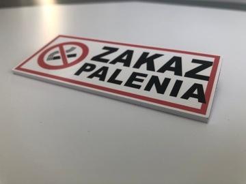 TABLICZKA ZNAK Zakaz Palenia PCV 25x10cm