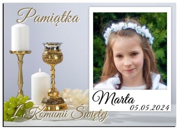 Podziękowania dla gości ze zdjęciem na Komunię Pamiątka Pierwszej Komuni 24