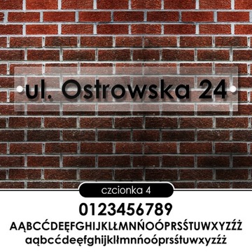 Tablica adresowa adres 3D numer na dom 50x10 przeźroczysta - szkło akrylowe