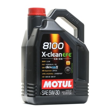 Olej MOTUL 8100 X-clean 5W30 EFE 4L SN C2/C3
