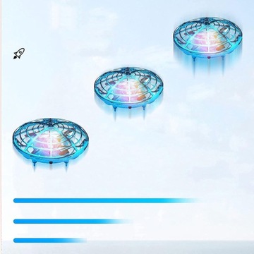 ВОЛШЕБНЫЙ ЛЕТАЮЩИЙ НЛО ДРОН СВЕТОДИОДНЫЙ ШАР С РУЧНЫМ И ДИСТАНЦИОННЫМ УПРАВЛЕНИЕМ 2 В 1 СИНИЙ