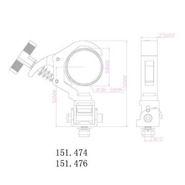 Зажим сливной для стропильных труб до 50 кг.