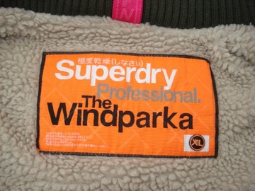 SUPERDRY Professional WINDPARKA Ocieplana na MISIU KHAKI r XL