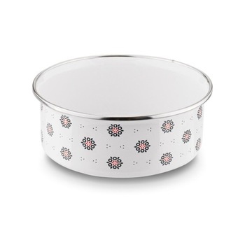 Zestaw 5x MISKA Metalowa emaliowanych POKRYWKA Tadar Folklor 10-18 cm