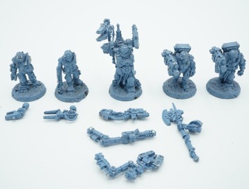 Warhammer 40k Space Marine Techmarine with Servitors zestaw 5 figurek metal