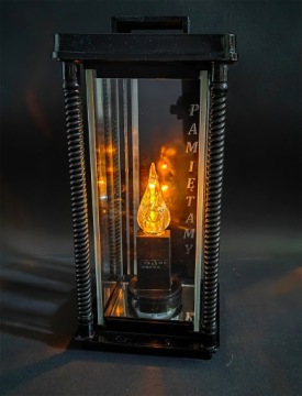 Уникальный стеклянный фонарь-свеча тяжелая часовня REMEMBRANCE с колоннами