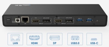 УНИВЕРСАЛЬНАЯ ДОК-СТАНЦИЯ PROKORD USB-C DUAL 4K 5KDLC + блок питания