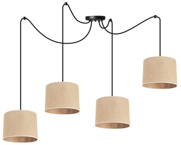LAMPA WISZĄCA ŻYRANDOL SUFITOWA ABAŻUR 20 CM PAJĄK